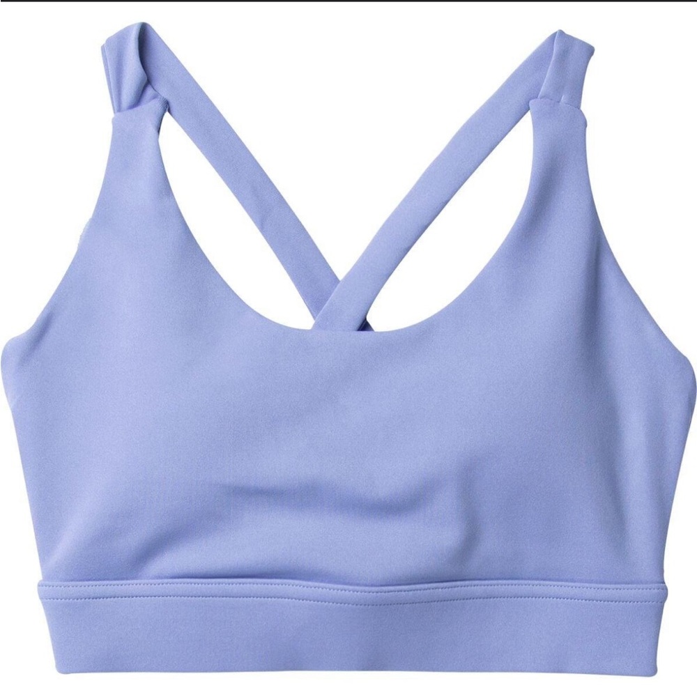 Women's Blue Solid Cross Straps Sports Bra by Body Glove, size M